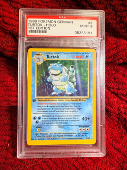PSA 9 1ST EDITION TURTOK-HOLO POKEMON GERMAN 1999 #2 - Image 1