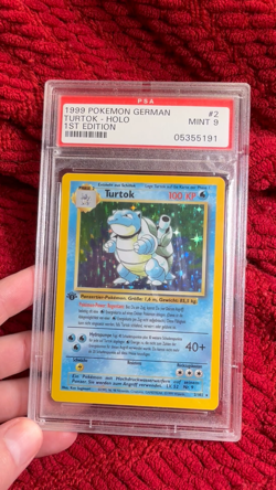 PSA 9 1ST EDITION TURTOK-HOLO POKEMON GERMAN 1999 #2 - Image 2