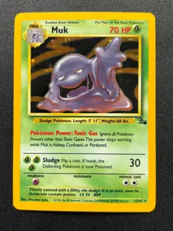 Pokemon TCG Fossil -Muk- Holo Rare 13/62 - Image 1
