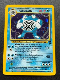 Pokemon TCG Base Set 2 -Poliwrath- Holo Rare 15/130 - Image 1