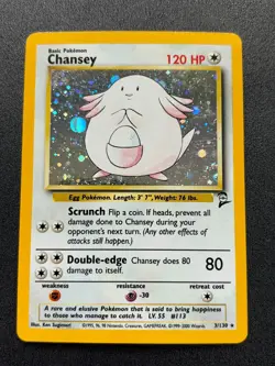 Pokemon TCG Base Set 2 -Chansey- Holo Rare 3/130 - Image 1