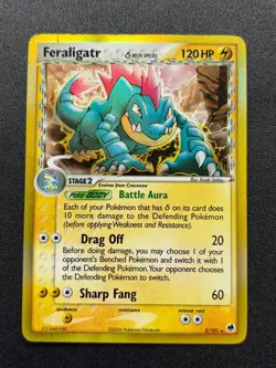 Pokemon TCG Dragon Frontiers -Feraligatr- Holo Rare (Delta Species) 2/101 - Image 1