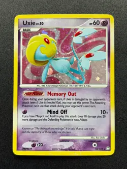 Pokemon TCG Mysterious Treasures -Uxie- Holo Rare 18/123 - Image 1