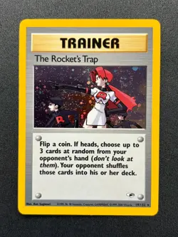 Pokemon TCG Gym Heroes -The Rocket's Trap- Holo Rare Trainer 19/132 - Image 1
