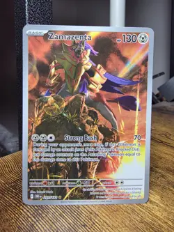 Zamazenta Destined Rivals Illustration Rare 201/182 Pokemon NM - Image 1