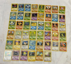 69/102 Pokemon Base Set Lot, LP, No Doubles, Vintage 2000 Wizards PICTURES - Image 1