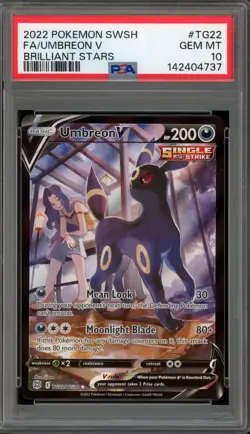 Pokemon Umbreon V Brilliant Stars Trainer Gallery Full Art #TG22 PSA 10 Gem Mint - Image 1
