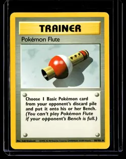 1999 TCG Pokemon #86 Pokemon Flute 086/102 Trainer Unlimited Base Set - Image 1