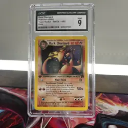 CGC 9 Dark Charizard First Edition Holo 4/82 Team Rocket Pokemon 2000 - Image 1