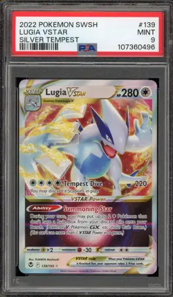 Pokemon Lugia VSTAR Silver Tempest Holo Ultra Rare #139 PSA 9 Mint - Image 1