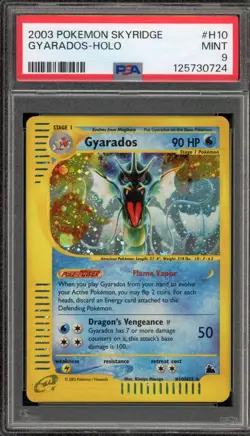 Pokemon Gyarados Skyridge Holo Rare #H10 PSA 9 Mint - Image 1