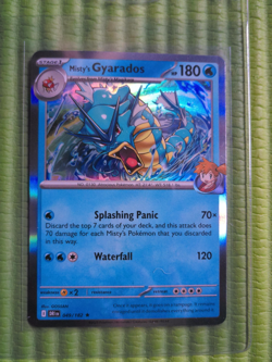 Pokemon Destined Rivals Misty's Gyarados 49/182 Rare Holo - Image 1