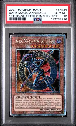 Dark Magician Of Chaos RA03-EN134 1st Edition QCR Yugioh PSA 10 *296 - Image 1