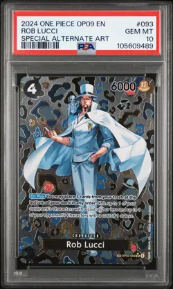 One Piece TCG Rob Lucci SP Alt Art OP05-093 PSA 10 - Image 1
