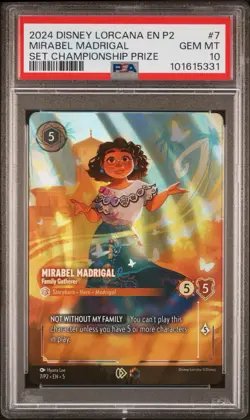 Disney Lorcana Mirabel Madrigal Family Gatherer Championship Promo Holo PSA 10 - Image 1