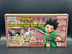 Union Arena Hunter x Hunter Playmat & Half Storage Box Set Sealed New BANDAI - Image 1