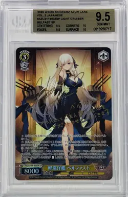 Weiss Schwarz Azur Lane Vol. 2 Belfast AZL/S119-003SP SP Foil Signed BGS 9.5 - Image 1
