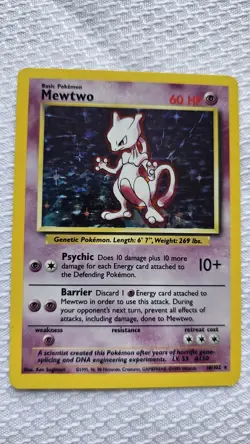 Pokemon 1999 Mewtwo Base Set #10/102 Holo Rare Ungraded Card - Image 1