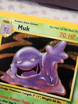 Muk 13/62 WOTC Fossil Unlimited Holo Rare Pokemon Card - Image 3