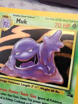 Muk 13/62 WOTC Fossil Unlimited Holo Rare Pokemon Card - Image 4