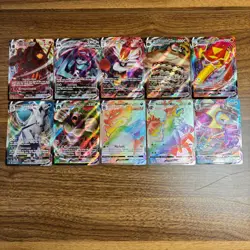 Lot of 10 Pokemon VMAX Cards Ice Rider Calyrex, Inteleon, Rainbow Rare Slowking - Image 1
