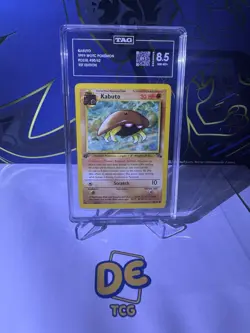Pokemon TCG Kabuto Fossil 1st Edition Card 50/62 Regular TAG 8.5 (895), Rank 5! - Image 1
