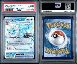Pokemon TCG Prismatic Evolutions Vaporeon EX Card 023/131 Stamped - PSA 10 - Image 2