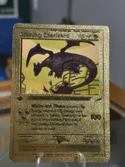 Pokemon Gold Foil Card Shining Charizard 1st Edition Fan Art Card - Image 1