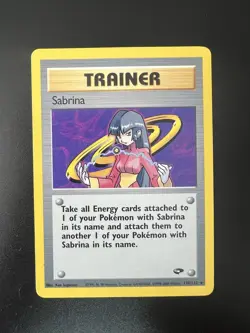 Sabrina - 110/132 - Pokemon Gym Challenge Unlimited Rare Card WOTC - LP - Image 1