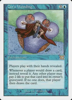 Zur's Weirding 6th Edition HEAVILY PLD Blue Rare MAGIC GATHERING CARD ABUGames - Image 1