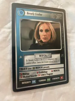 Star Trek CCG 1E First Contact BEVERLY CRUSHER Rare Card NEVER PLAYED - Image 1
