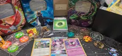pokemon lot 1000+ cards including sealed packs, hits, dice, binder, etb holos - Image 3