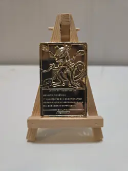 1999 Burger King Limited Edition Pokemon Trading Card 23K Gold Plated Mewtwo - Image 2