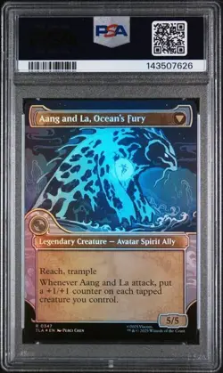 2025 MTG Avatar Aang, Swift Savior Elemental Frame Fiol #347 PSA 10 - Image 2