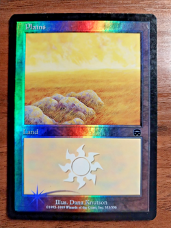 1x Plains Basic Land #333 FOIL - LP/MP - Mercadian Masques - SPARROW MAGIC mtg - Image 1
