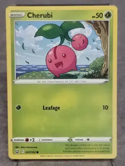 Pokemon TCG Cherubi Card Sword & Shield Battle Styles 7/163 - Image 1