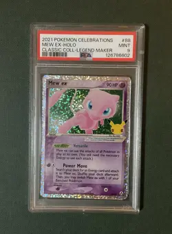 Pokemon Mew ex Celebrations Classic Coll. Legend Maker Holo Rare #88 PSA 9 - Image 1