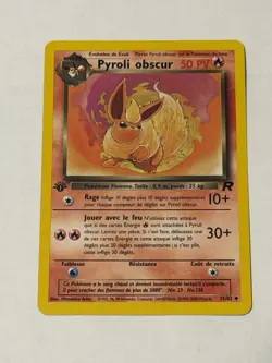 Pokemon Dark Flareon Team Rocket 1st Edition Uncommon 50 HP 35/82 2000 French - Image 1