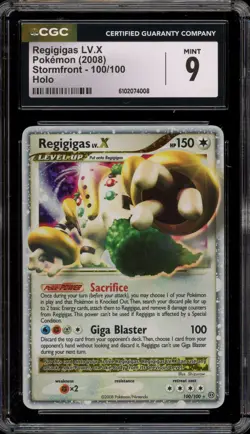 Pokemon Regigigas Lv.X Stormfront Holo Ultra Rare #100 CGC 9 Mint - Image 1