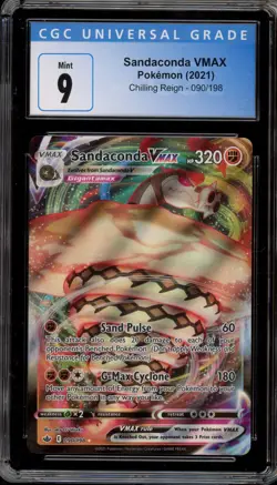 Pokemon Sandaconda VMAX Chilling Reign Full Art #090 CGC 9 Mint - Image 1