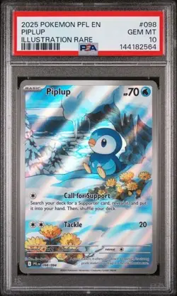 🧊 PSA 10 2025 Pokemon Phantasmal Flames 098/094 Illustration Rare Piplup 🧊 - Image 1