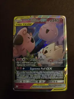 Pokemon Togepi & Cleffa & Igglybuff GX TAG TEAM Ultra Rare Holo 143/236 Sm-Cosm… - Image 1