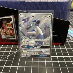 Pokemon Lugia GX Full Art Ultra Rare 207/214 Sm-Lost Thunder Holo Card - Image 1