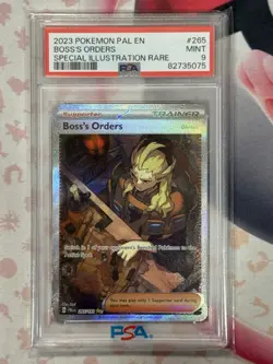 2023 POKEMON PAL EN-PALDEA EVOLVED #265 BOSS'S ORDERS S.I.R PSA 9 MINT - Image 3