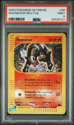 Houndour Reverse Holo 66/144 Skyridge Pokemon PSA 9 *191 - Image 1