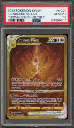 Pokemon Arceus VSTAR Crown Zenith Secret Rare Full Art #GG70 PSA 10 Gem Mint - Image 1