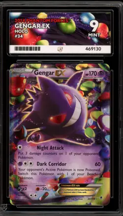 Pokemon Gengar EX XY Phantom Forces Holo Ultra Rare #34 ACE 9 Mint - Image 1