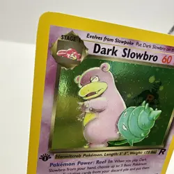 2000 Pokemon Team Rocket First Edition Dark Slowbro Holo #12/82 LP-NM! - Image 2