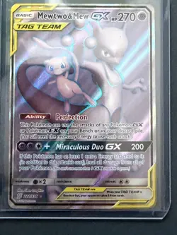 Pokemon Mewtwo & Mew GX Tag Team Full Art Unified Minds 222/236 - Image 4