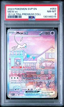 2023 POKEMON 151 ULTRA PREMIUM COL. PROMO MEW EX #053 PSA 8 NM #130146315 - Image 1